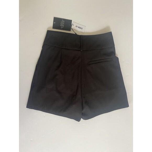 New With Tag 4th & Reckless ELIANA HIGH WAIST SHORTS IN BLACK - Picture 8 of 8